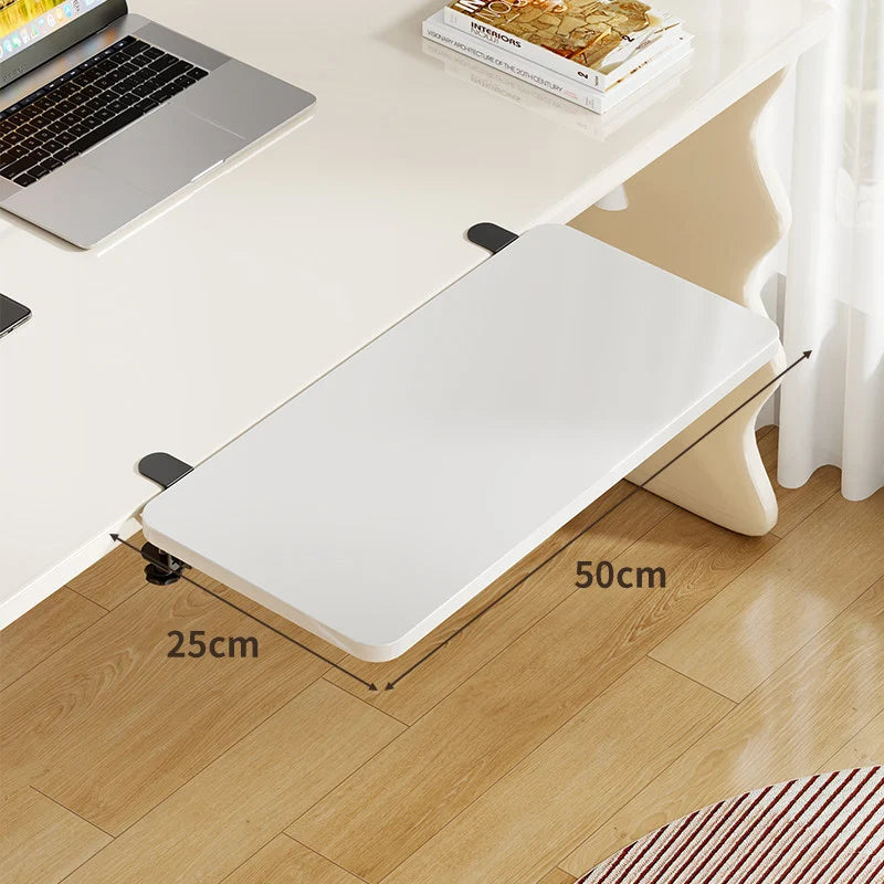 Keyboard & Mouse Platform | Bamboo Slide-Out & Clamp-Mounted | 40 x 20 cm