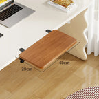 Keyboard & Mouse Platform | Bamboo Slide-Out & Clamp-Mounted | 40 x 20 cm