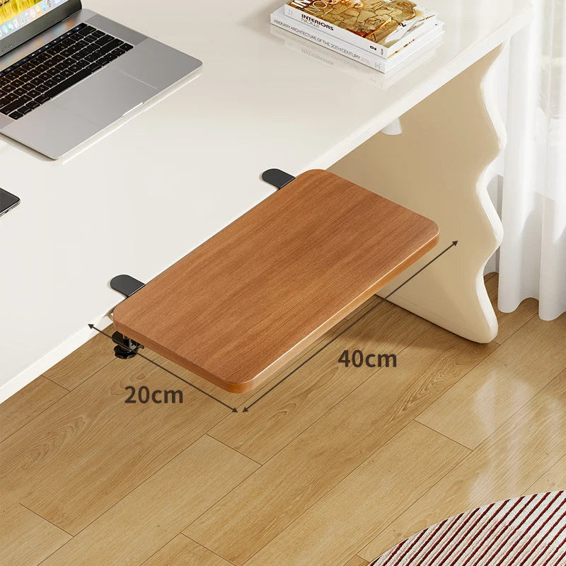 Keyboard & Mouse Platform | Bamboo Slide-Out & Clamp-Mounted | 40 x 20 cm