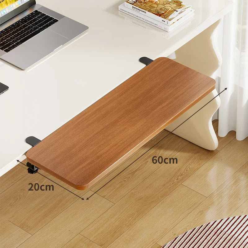 Keyboard & Mouse Platform | Bamboo Slide-Out & Clamp-Mounted | 40 x 20 cm