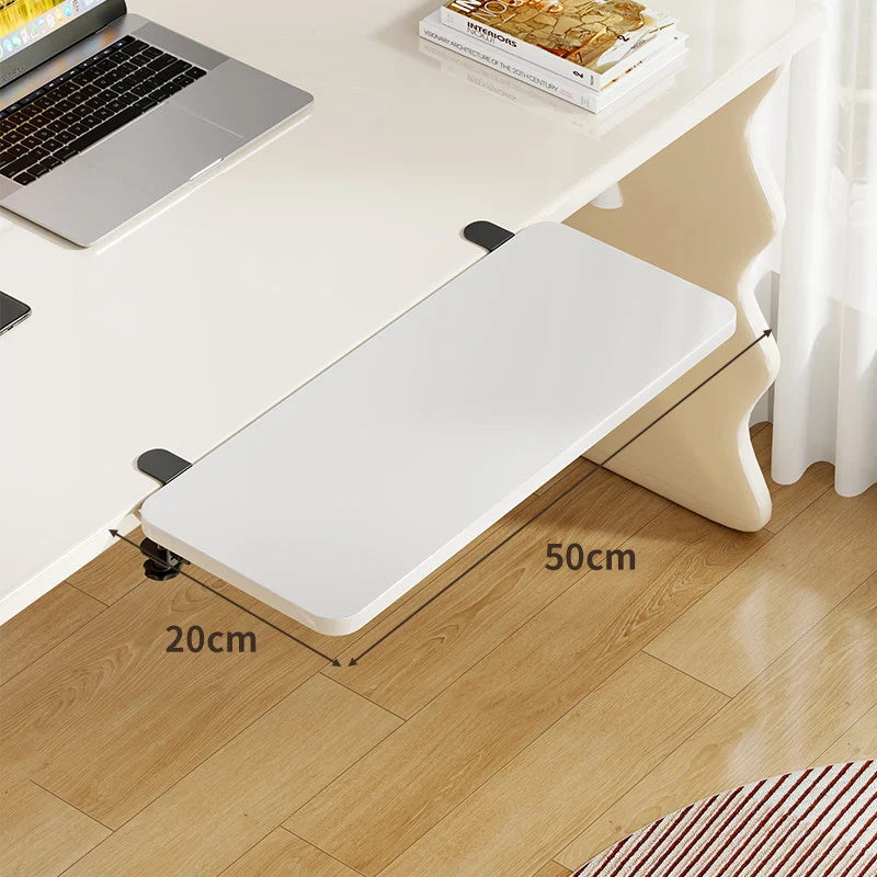 Keyboard & Mouse Platform | Bamboo Slide-Out & Clamp-Mounted | 40 x 20 cm