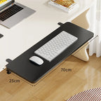 Keyboard & Mouse Platform | Bamboo Slide-Out & Clamp-Mounted | 40 x 20 cm
