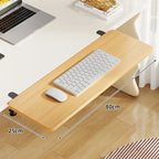 Keyboard & Mouse Platform | Bamboo Slide-Out & Clamp-Mounted | 40 x 20 cm
