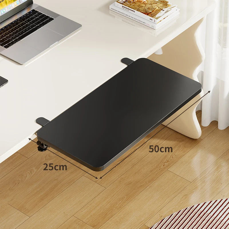 Keyboard & Mouse Platform | Bamboo Slide-Out & Clamp-Mounted | 40 x 20 cm