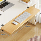 Keyboard & Mouse Platform | Bamboo Slide-Out & Clamp-Mounted | 40 x 20 cm