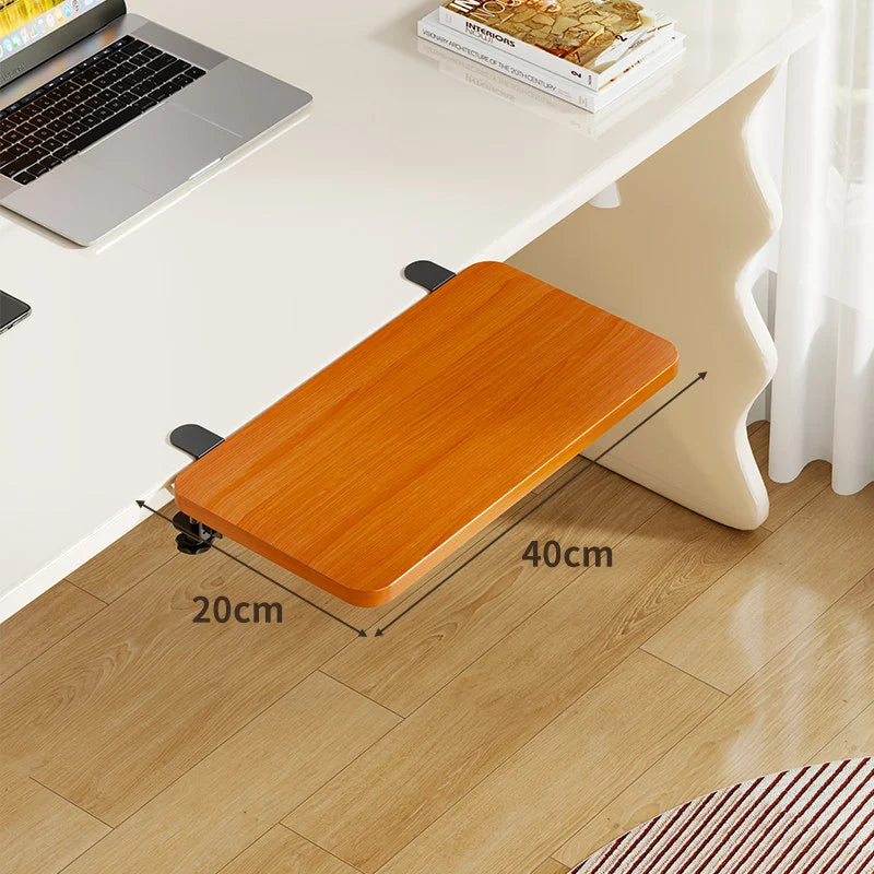 Keyboard & Mouse Platform | Bamboo Slide-Out & Clamp-Mounted | 40 x 20 cm