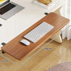Keyboard & Mouse Platform | Bamboo Slide-Out & Clamp-Mounted | 40 x 20 cm
