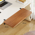Keyboard & Mouse Platform | Bamboo Slide-Out & Clamp-Mounted | 40 x 20 cm