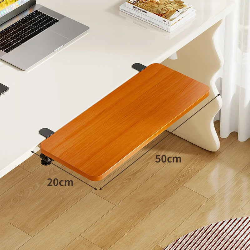 Keyboard & Mouse Platform | Bamboo Slide-Out & Clamp-Mounted | 40 x 20 cm