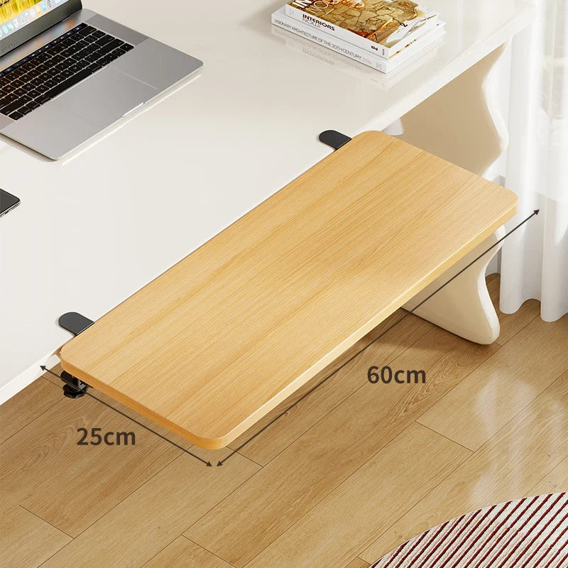 Keyboard & Mouse Platform | Bamboo Slide-Out & Clamp-Mounted | 40 x 20 cm