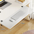 Keyboard & Mouse Platform | Bamboo Slide-Out & Clamp-Mounted | 40 x 20 cm