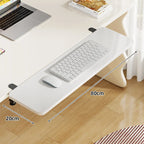 Keyboard & Mouse Platform | Bamboo Slide-Out & Clamp-Mounted | 40 x 20 cm