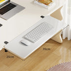 Keyboard & Mouse Platform | Bamboo Slide-Out & Clamp-Mounted | 40 x 20 cm