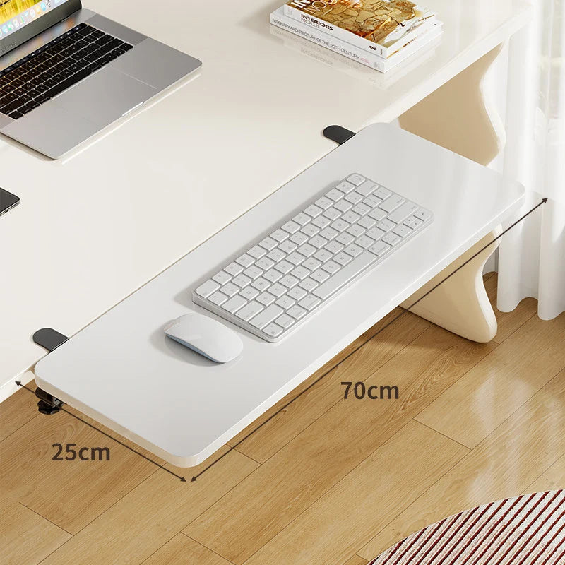 Keyboard & Mouse Platform | Bamboo Slide-Out & Clamp-Mounted | 40 x 20 cm