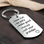 Keychain | Stainless Steel Engraved Message | 28 x 50 mm