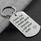 Keychain | Stainless Steel Engraved Message | 28 x 50 mm