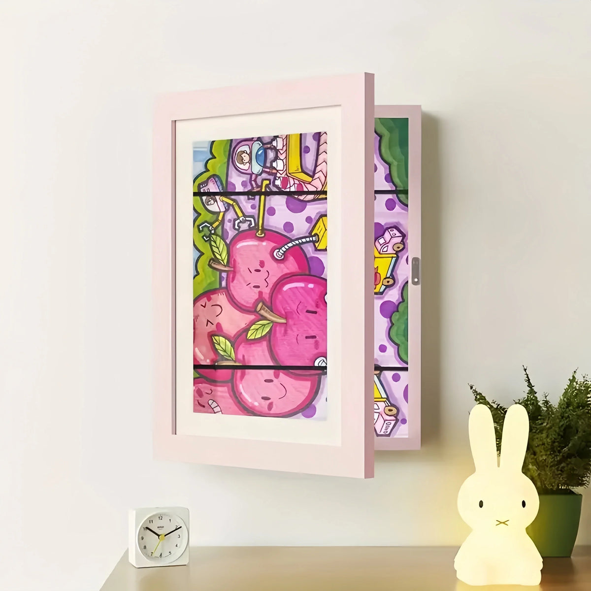 Kids' Art Frame | Magnetic Front Flap & Hidden Storage | Holds 150 Drawings