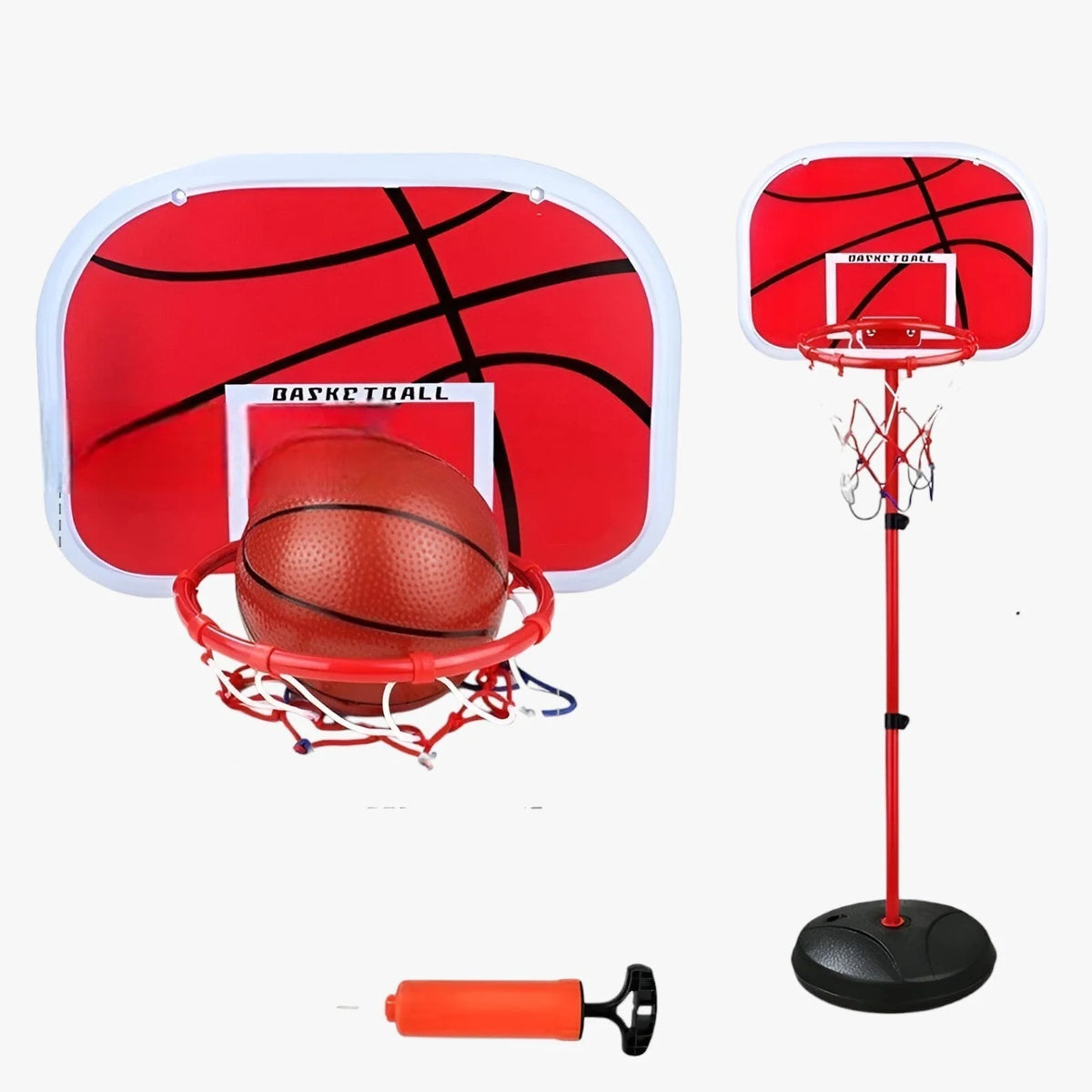 Kids Basketball Hoop | Height-Adjustable & Stable Base | 63–165 cm