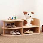 Kids Shoe Rack | Solid Pine Wood & Rounded Corners | 70 cm Long