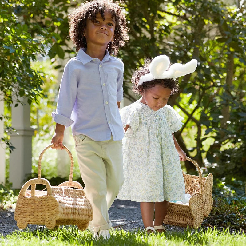 Kids Storage Basket | Car-Shaped & Eco-Friendly Woven | With Carry Handle