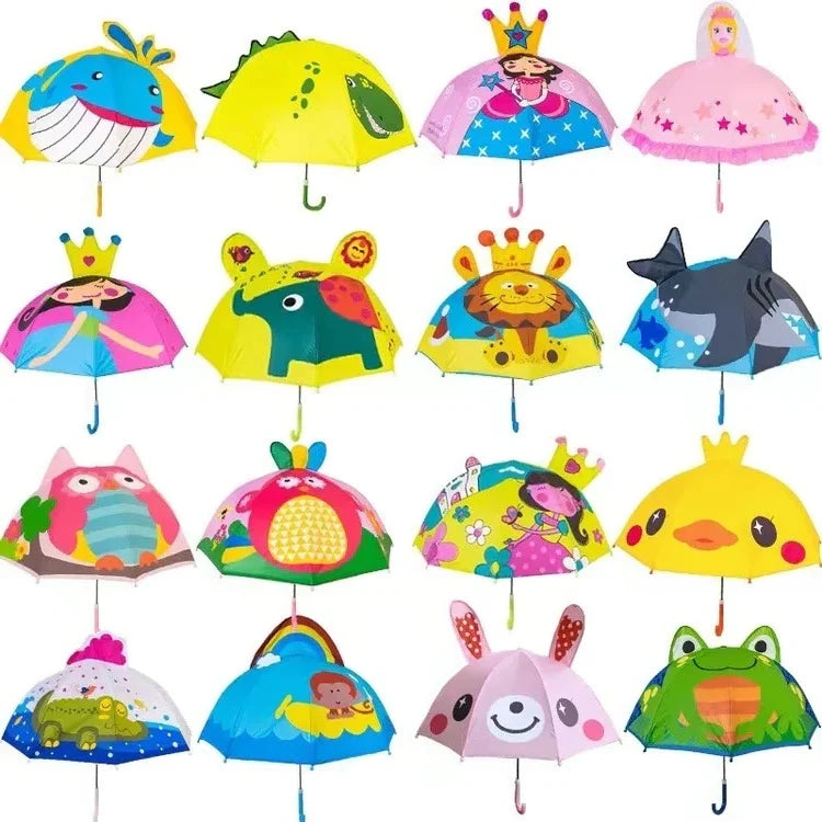 Kids Umbrella | Rainbow Canopy & Child-Safe Handle