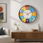 Kinderwanduhr | Leises Quarzwerk & Buntes Zifferblatt | 30 cm