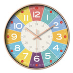 Kinderwanduhr | Leises Quarzwerk & Buntes Zifferblatt | 30 cm