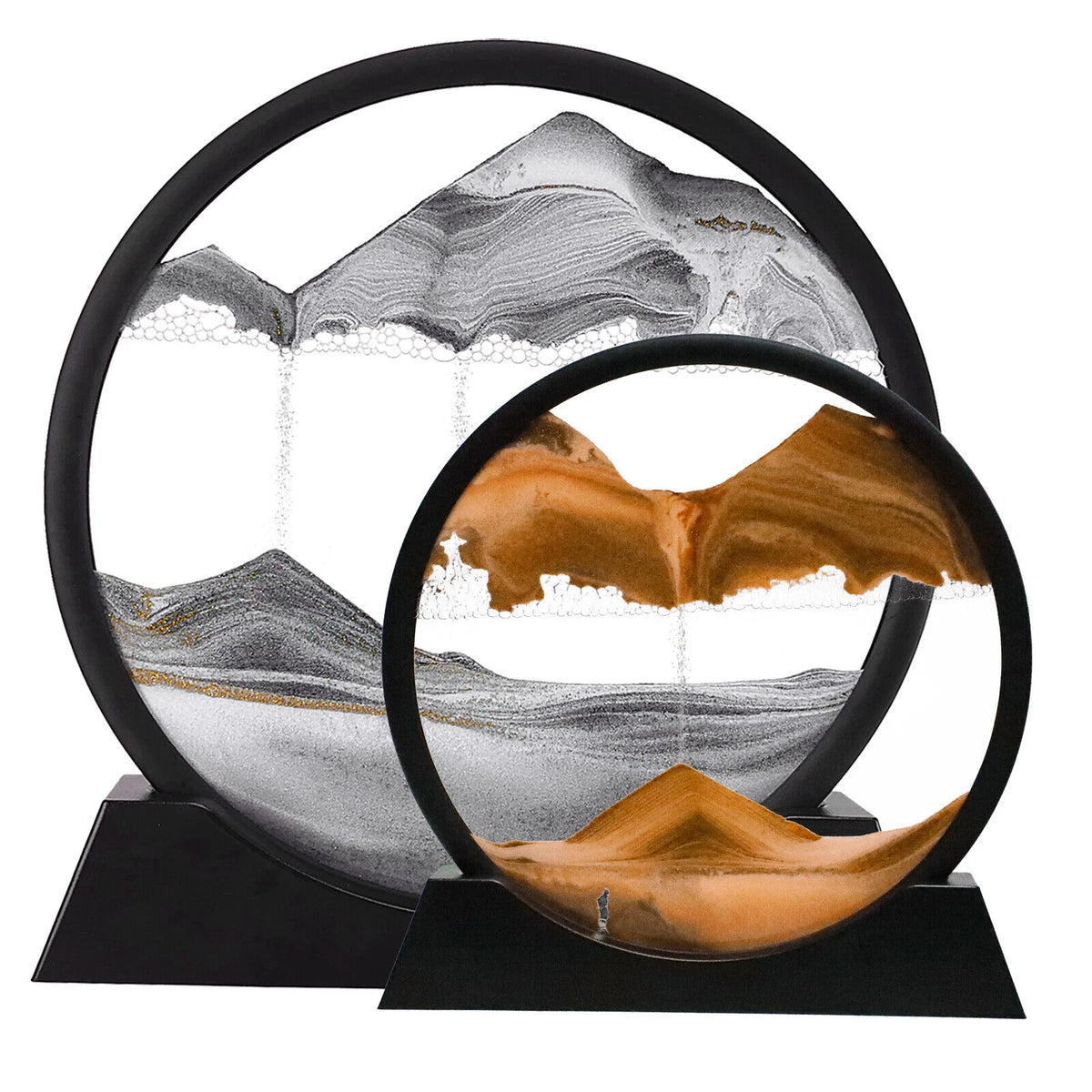Kinetic Sand Art | Glass Dome & Calming Color Display | Set of 2