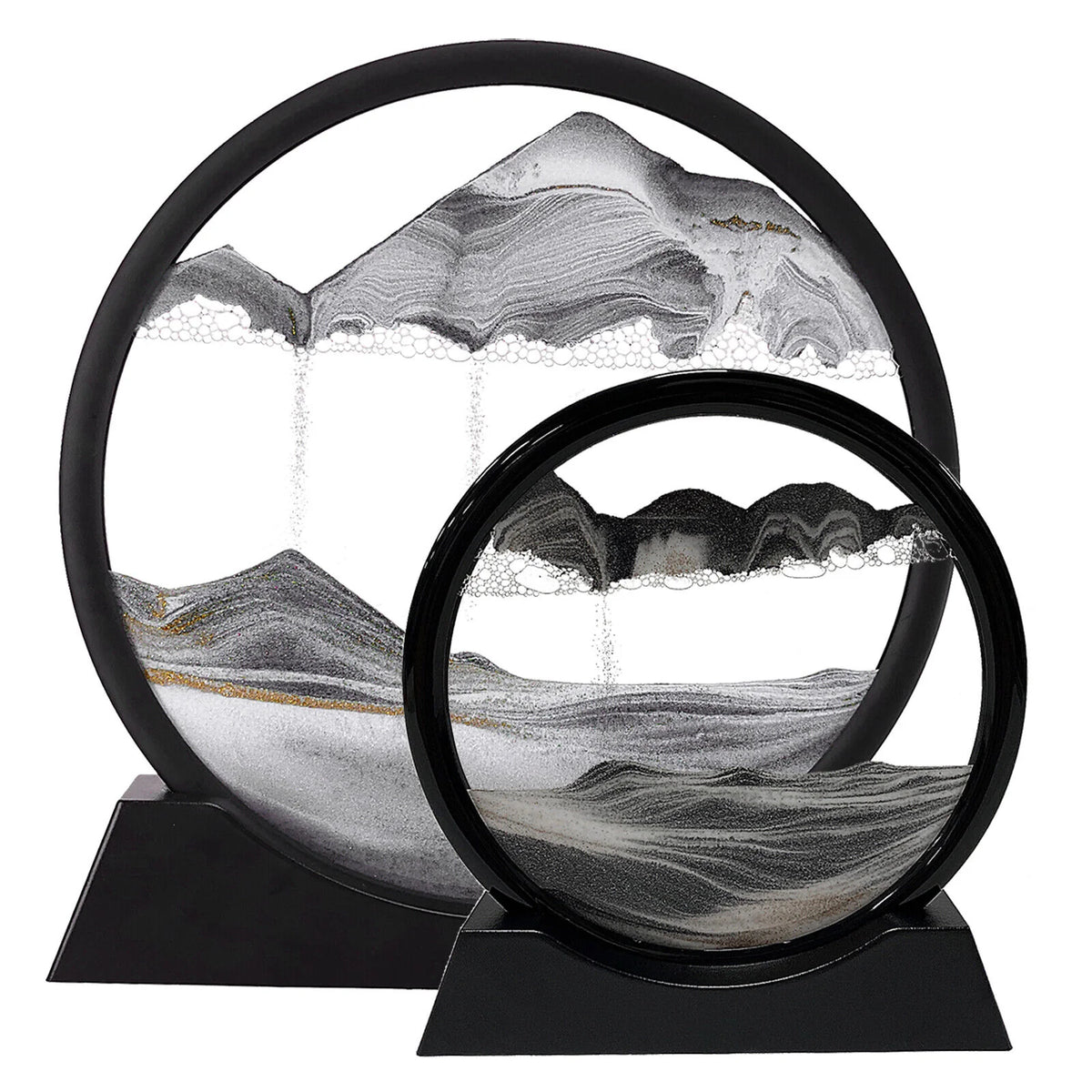 Kinetic Sand Art | Glass Dome & Calming Color Display | Set of 2