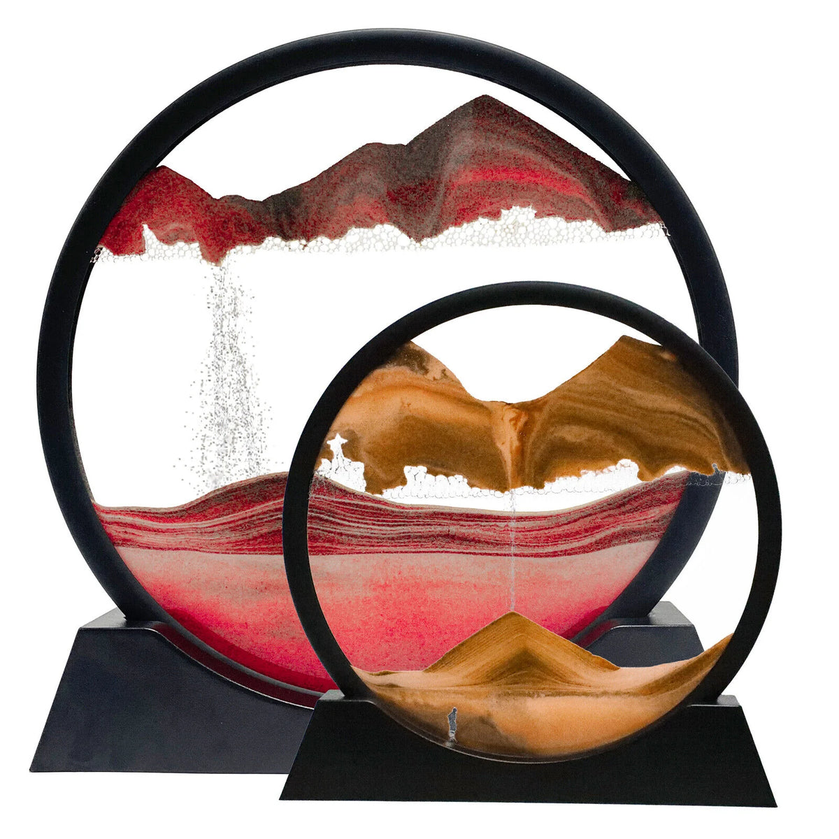 Kinetic Sand Art | Glass Dome & Calming Color Display | Set of 2