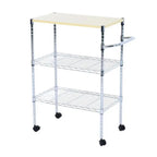 Kitchen Cart | 3-Tier Rolling | Drawer & Basket Storage
