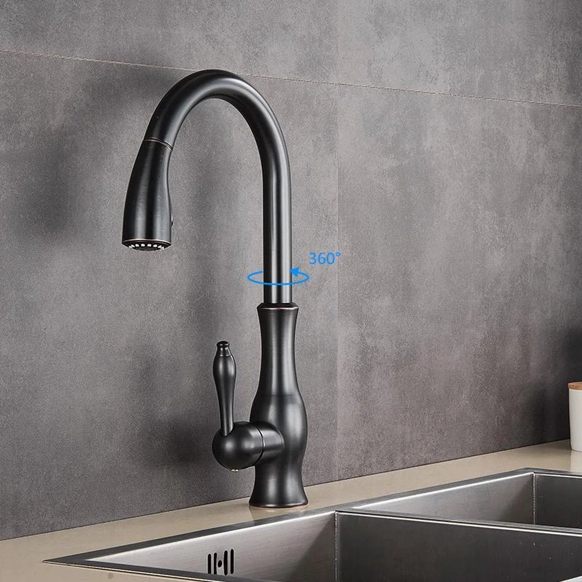 Kitchen Faucet | Pull-Out Spray Head & Copper Finish