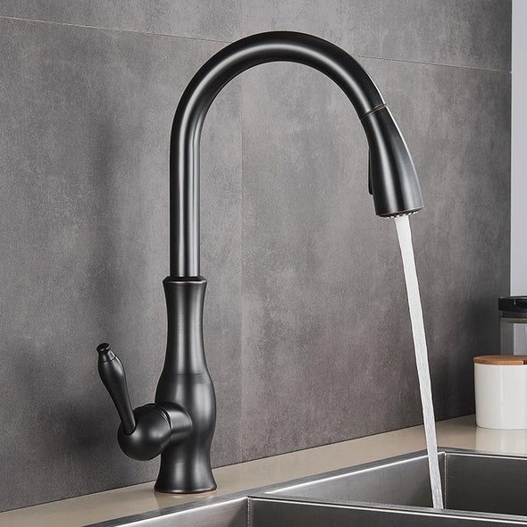 Kitchen Faucet | Pull-Out Spray Head & Copper Finish