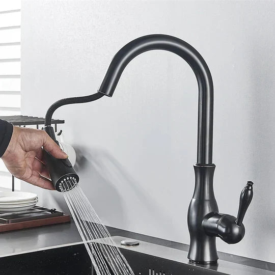 Kitchen Faucet | Pull-Out Spray Head & Copper Finish