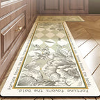 Kitchen Mat | Quick-Dry Absorbent Surface | Rubber Base