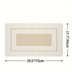 Kitchen Mat | Floral Striped Microfiber | Non-Slip Backing