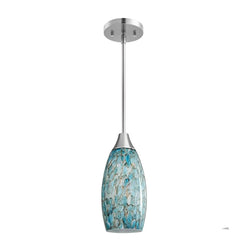 Kitchen Pendant Light | Stone-Pattern Mica Glass & Height-Adjustable Cable