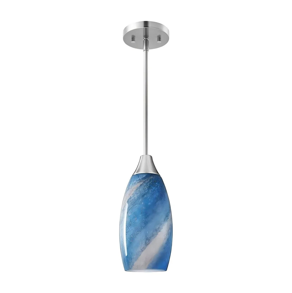 Kitchen Pendant Light | Stone-Pattern Mica Glass & Height-Adjustable Cable