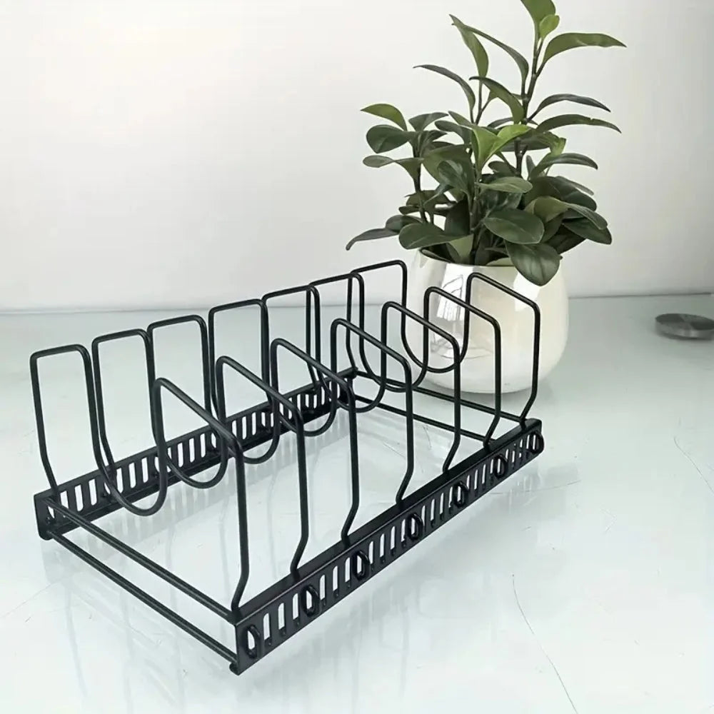 Kitchen Rack | Durable Iron & Adjustable Slots | 12–23 In
