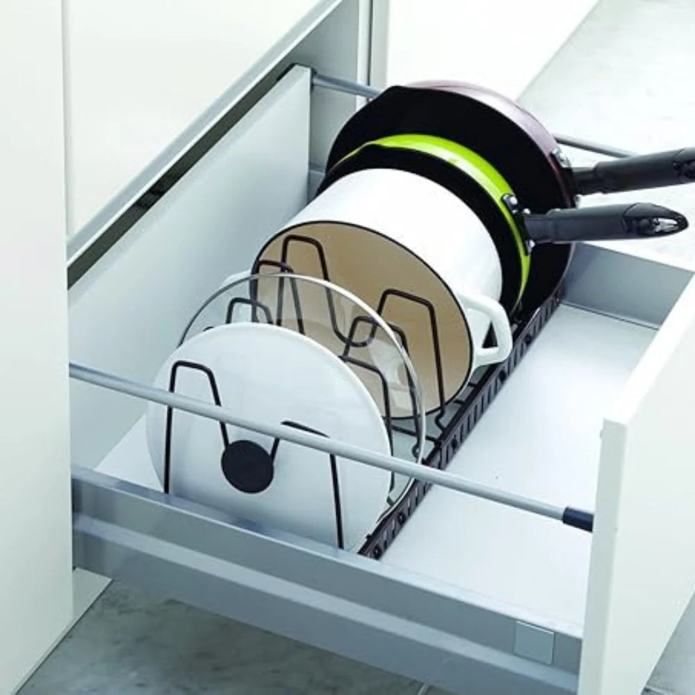 Kitchen Rack | Durable Iron & Adjustable Slots | 12–23 In