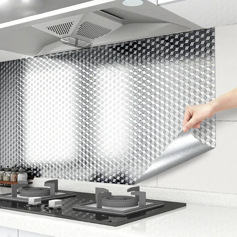 Kitchen Sticker | Peel & Stick Aluminum Foil Waterproof & Oil-Proof