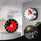 Kitchen Timer | Mechanical Stainless Steel & Magnetic Base | 59-Minute