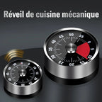 Kitchen Timer | Mechanical Stainless Steel & Magnetic Base | 59-Minute