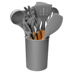 Kitchen Utensil Set | Heat-Resistant Silicone & Wooden Handles | Set of 11