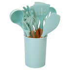 Kitchen Utensil Set | Heat-Resistant Silicone & Wooden Handles | Set of 11