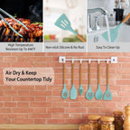 Kitchen Utensil Set | Heat-Resistant Silicone & Wooden Handles | Set of 11