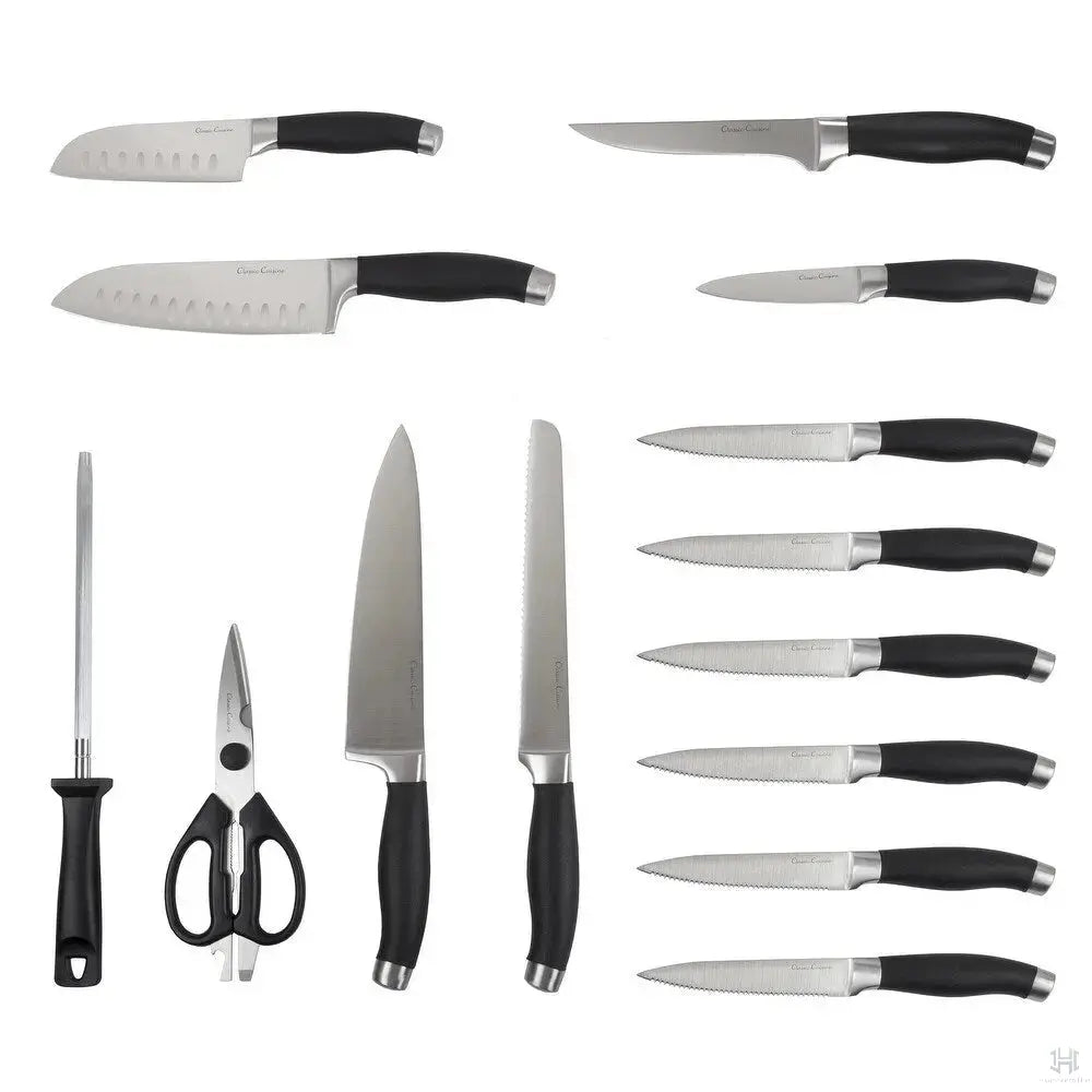 Knife Set | Wood Storage Block | 15-Piece Set