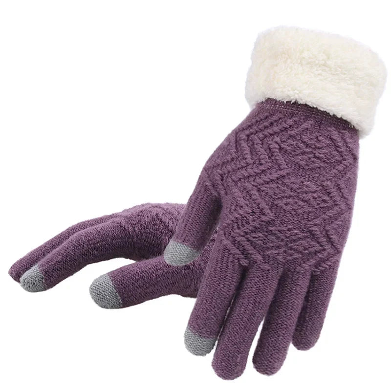 Knitted Gloves | Touchscreen & Plush-Lined | Wind-Resistant