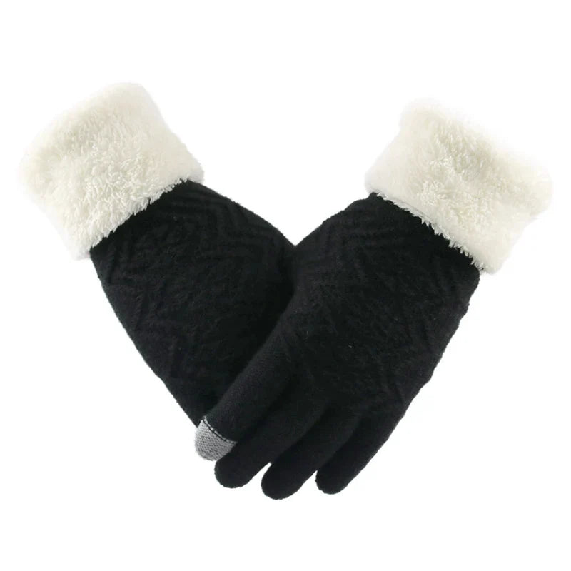 Knitted Gloves | Touchscreen & Plush-Lined | Wind-Resistant
