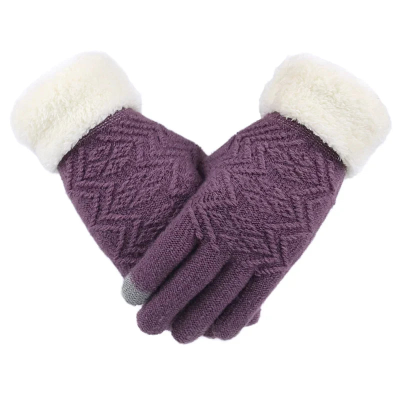 Knitted Gloves | Touchscreen & Plush-Lined | Wind-Resistant